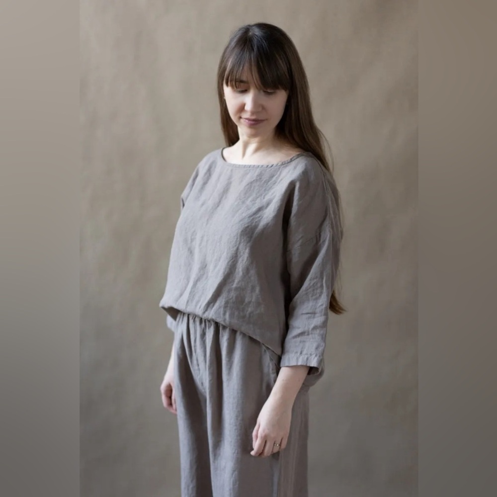 la petite alice Oversized Shirt May blouse Walnut Brown Size M/L NWT